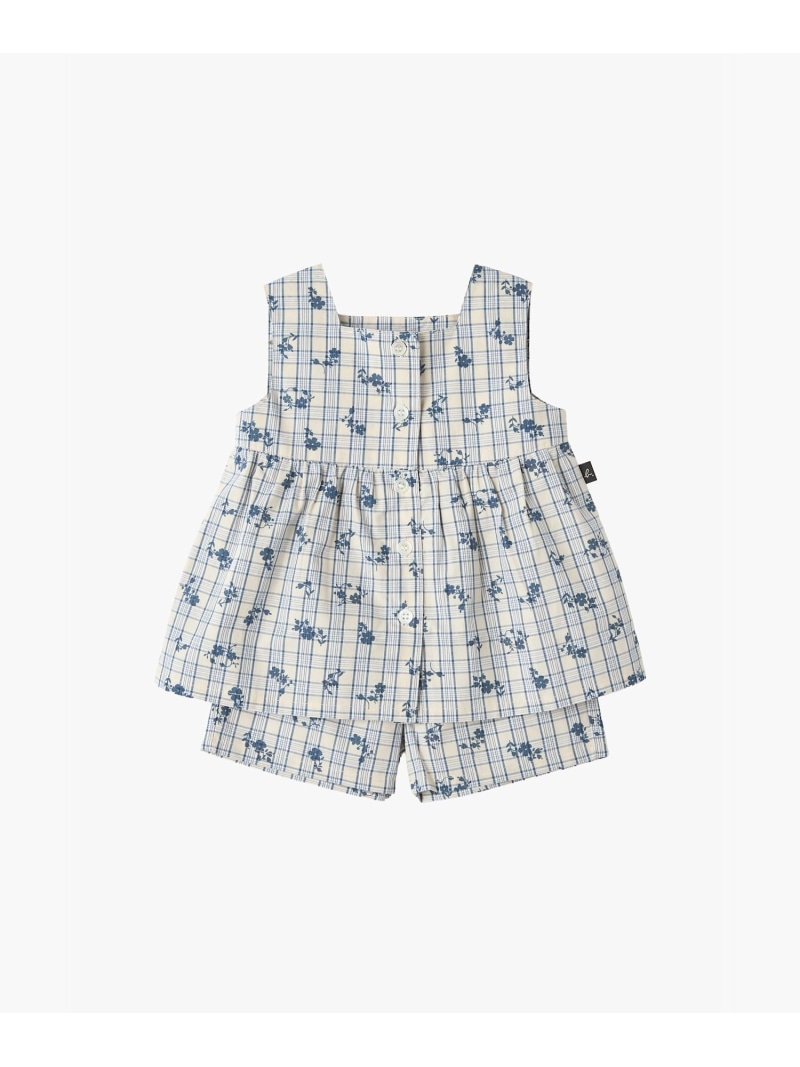 agnes b. ENFANT ベビー コットン ノースリーブ ワンピース アニエスベー ワンピース・ドレス ワンピース ブルー【送料無料】｜ Fashion Kids