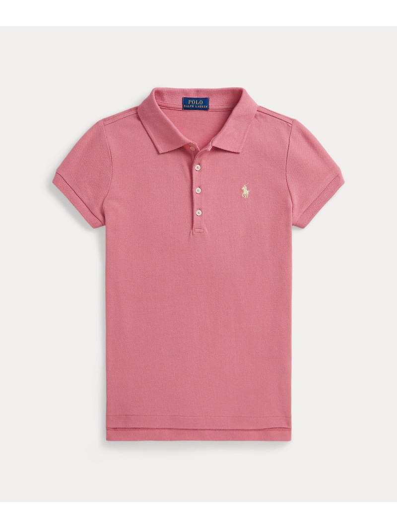 POLO RALPH LAUREN (ガールズ 7才~16才)ストレッチ ピケ ポロシャツ ラルフローレン トップス ポロシャツ ピンク【送料無料】