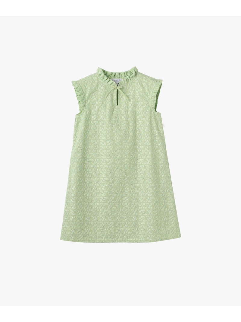 agnes b. ENFANT キッズ コットン ノースリーブ ワンピース アニエスベー ワンピース・ドレス ワンピース グリーン【送料無料】| Fashion Kids