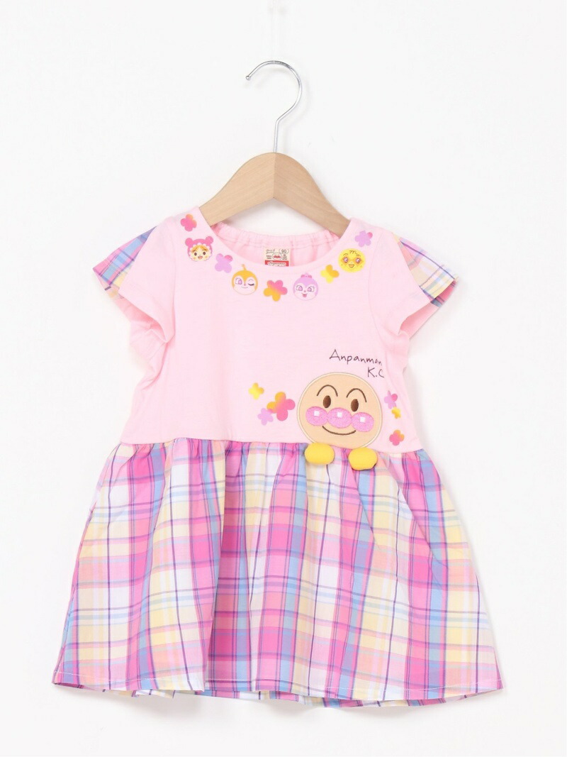 Anpanman Kids Collection Apkc K 401アップリケワンピース アンパンマンキッズコレクション ワンピース キッズ ワンピース ピンク 送料無料 Christine Coppin Com