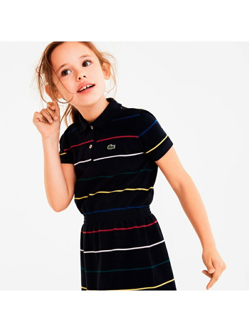 楽天市場 Sale 50 Off Lacoste Girlsマルチボーダーポロワンピース ラコステ ワンピース シャツワンピース Rba E 送料無料 Rakuten Fashion Kids