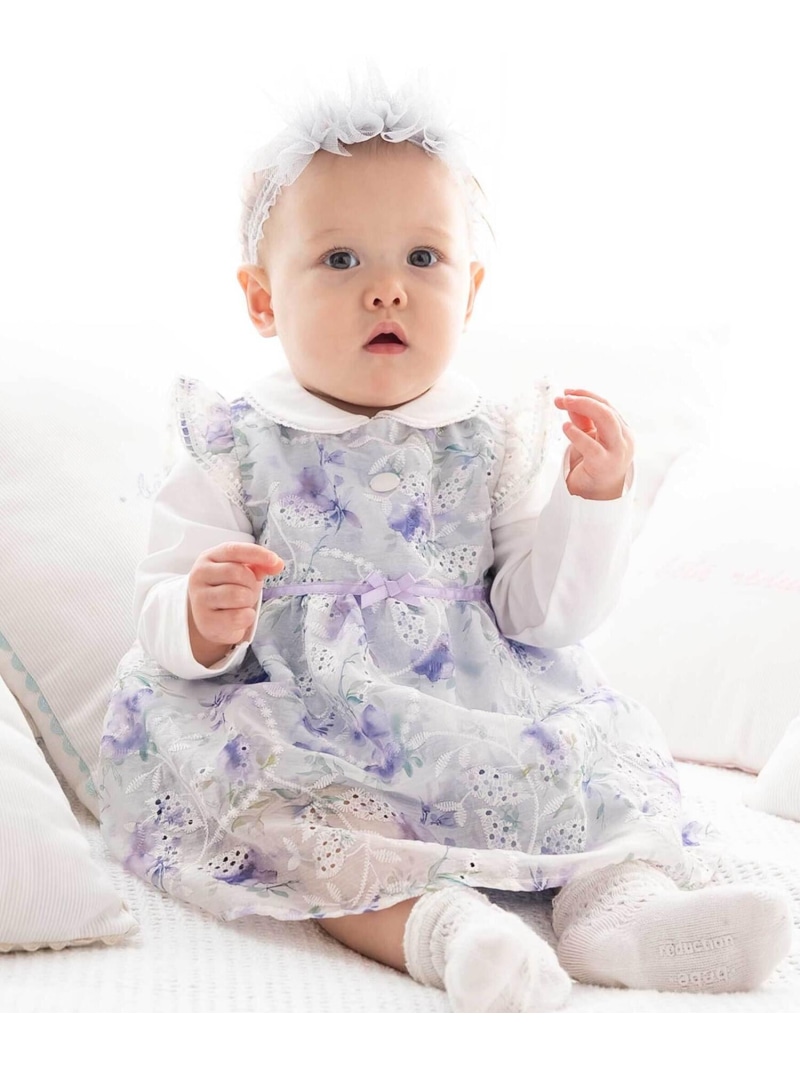fillot de bebe reduction 【お一揃い】オーガンディー花柄刷り上げる衣装\u0026スムースブルマセット(70~90糎) ベベ オンライン バス発着場 マタニティウェア・ベビー設備 余分の物のもの言う花グッズ パープル 黄色【貨物輸送無料】