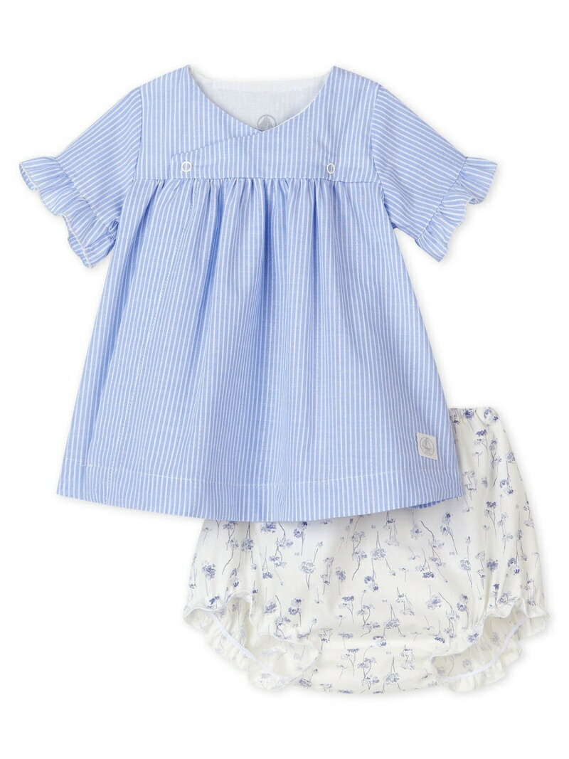 楽天市場 Petit Bateau K ブルマ付ワンピース プチバトー ワンピース キッズワンピース ブルー 送料無料 Rakuten Fashion Kids