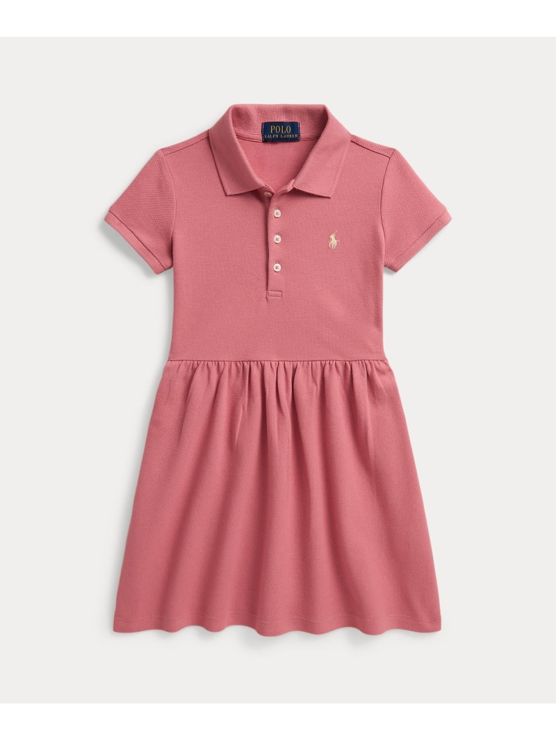 POLO RALPH LAUREN (ガールズ 2才~6才)ストレッチ メッシュ ポロ ドレス ラルフローレン ワンピース・ドレス ワンピース ピンク【送料無料】