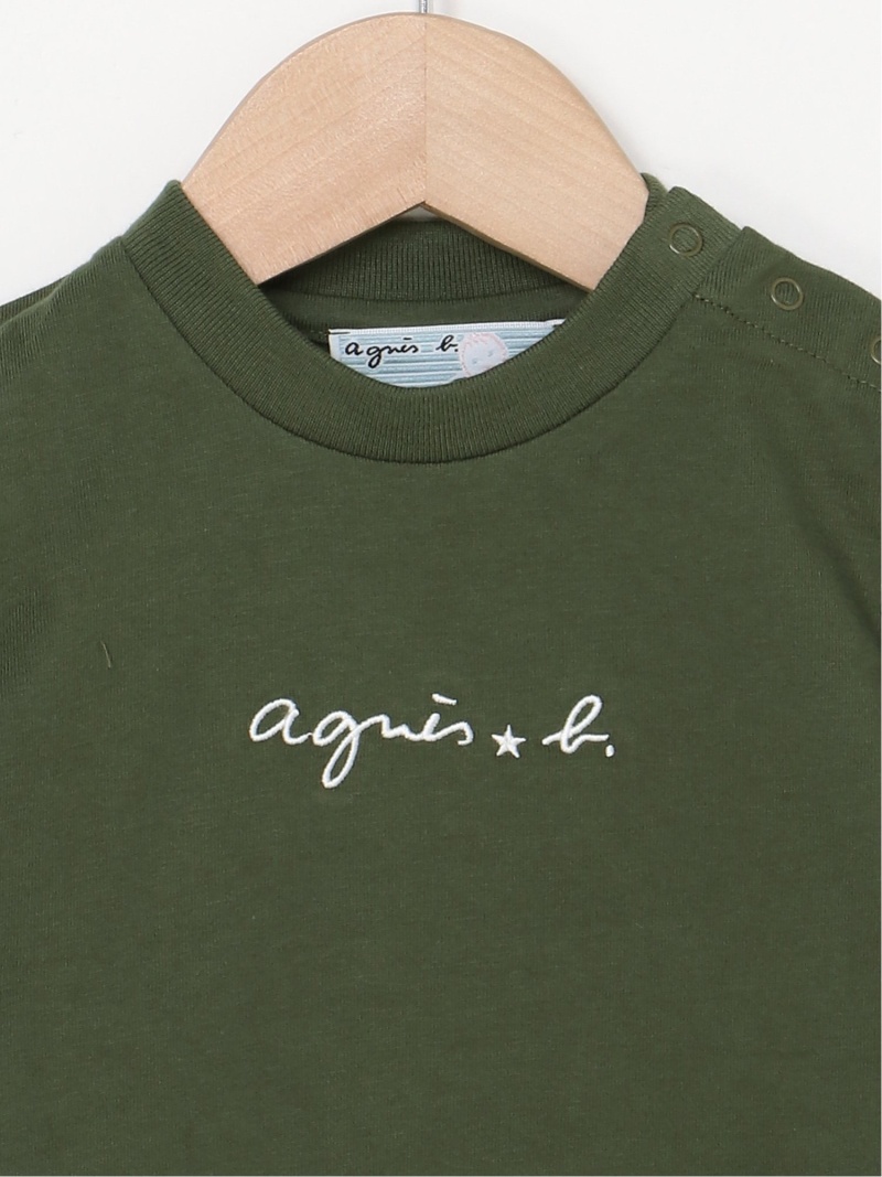 Agnes B Enfant Agnes B Enfant K K333 ベビー ロゴtシャツ アニエスベー その他 その他 グリーン 送料無料 Salon Raquet De