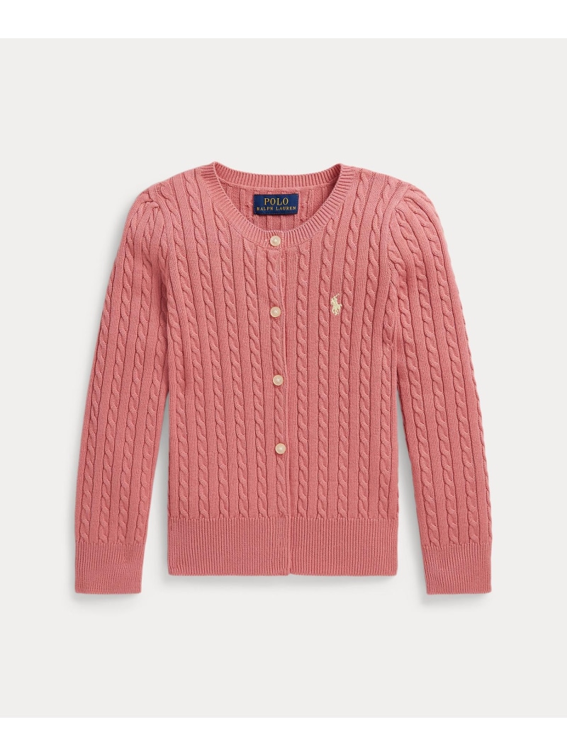 POLO RALPH LAUREN (ガールズ 2才~6才)ミニ有線テレビ 綿織物 ジレー ラルフローレン トップス ジレー サクラ色【貨物輸送無料】