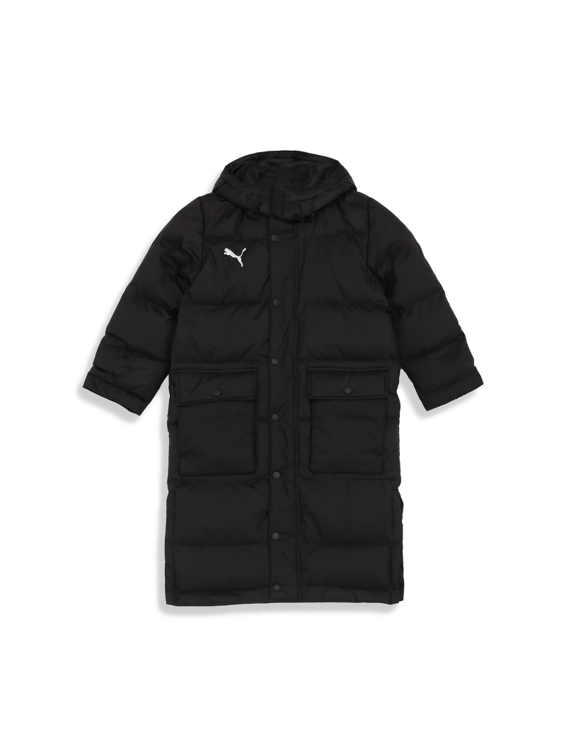 PUMA キッズ 蹴球 ボーイズ TEAMLIGA ロングダウンコート 120-160糎 LONG DOWN COATJR ピューマ ジャケット・アウター ダウンジャケット・ダウンベスト 黒いこと【貨物輸送無料】