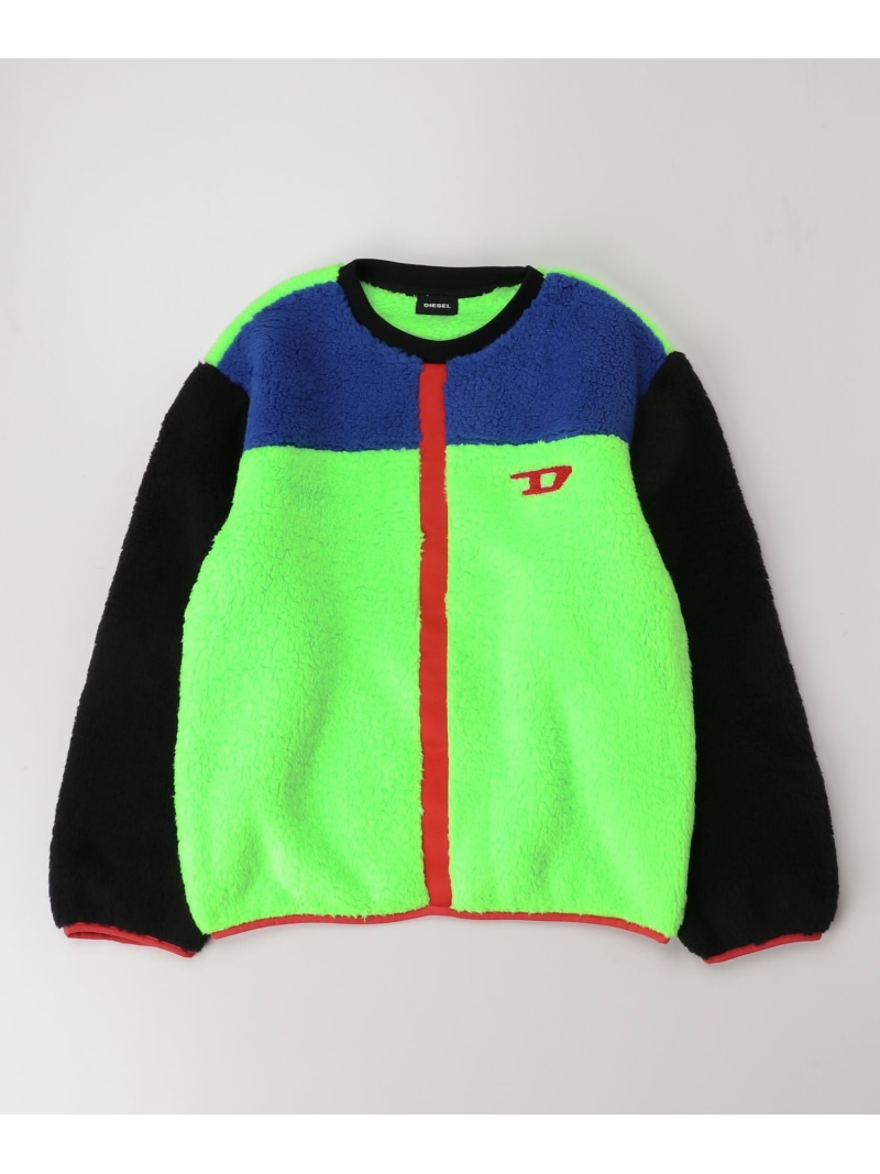【SALE／62%OFF】DIESEL DIESEL ディーゼル Kids \u0026 Junior ワンポイントブランドロゴスウェットプルオーバー シフォン トップス スウェット・トレーナー 緑であること【RBA_E】【貨物輸送無料】