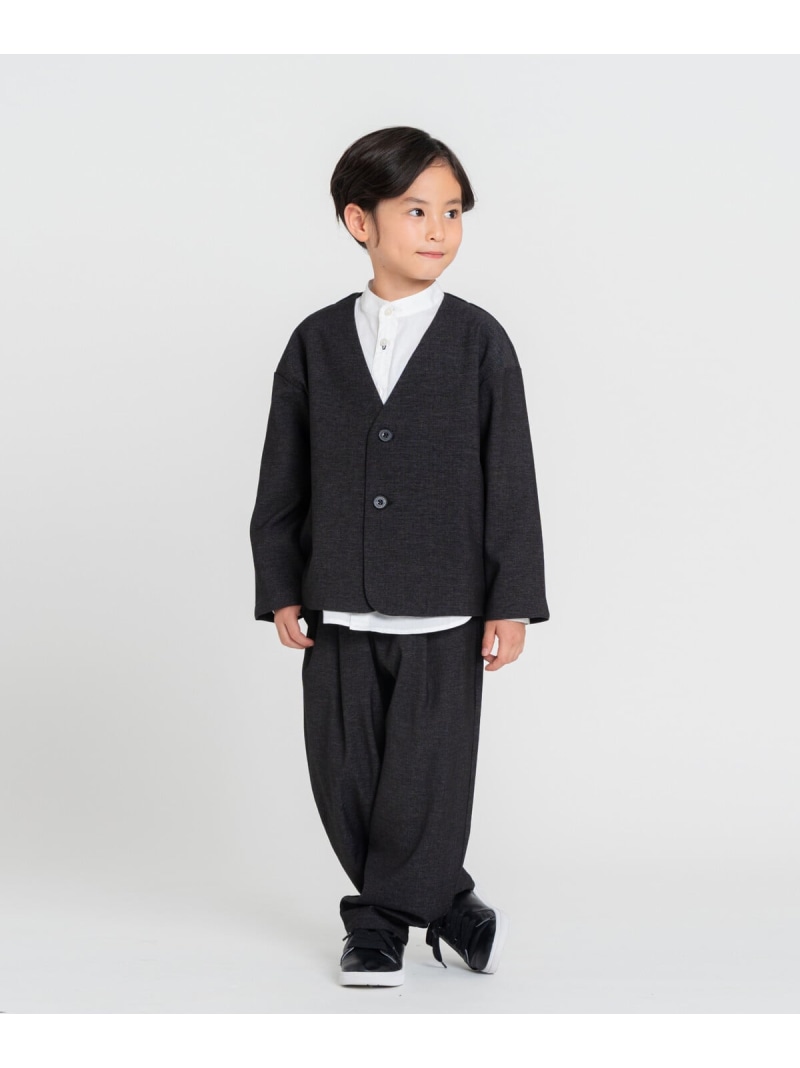 【SALE／10%OFF】COMME CA ISM 【オンライン制限事項】ノーカラーセットアップスーツ コムサイズム 背広・フォーマル 背広上衣 ベージュ 黒いこと【RBA_E】【貨物輸送無料】
