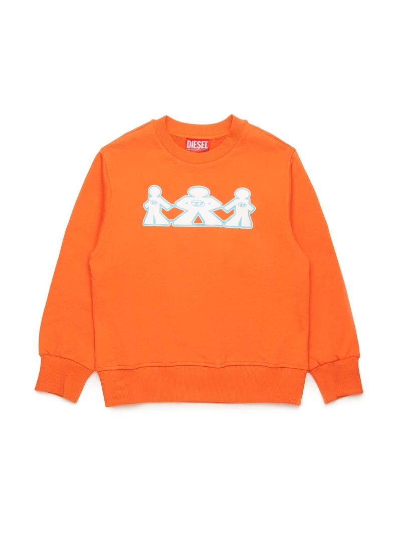 【SALE／53%OFF】DIESEL DIESEL ディーゼル Kids \u0026 Junior スウェットプルオーバー シフォン トップス スウェット・トレーナー オレンジ色【RBA_E】【貨物輸送無料】