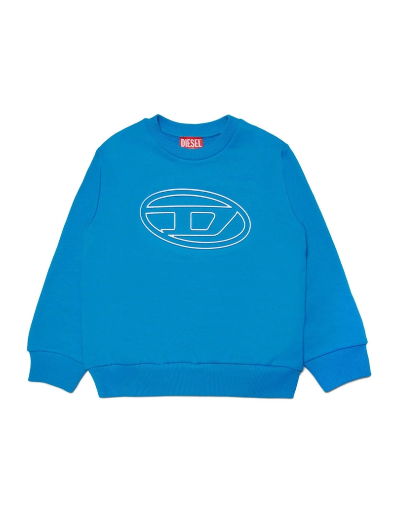【SALE／62%OFF】DIESEL DIESEL ディーゼル Kids \u0026 Junior ブランドロゴスウェットプルオーバー シフォン トップス スウェット・トレーナー 青み【RBA_E】【貨物輸送無料】