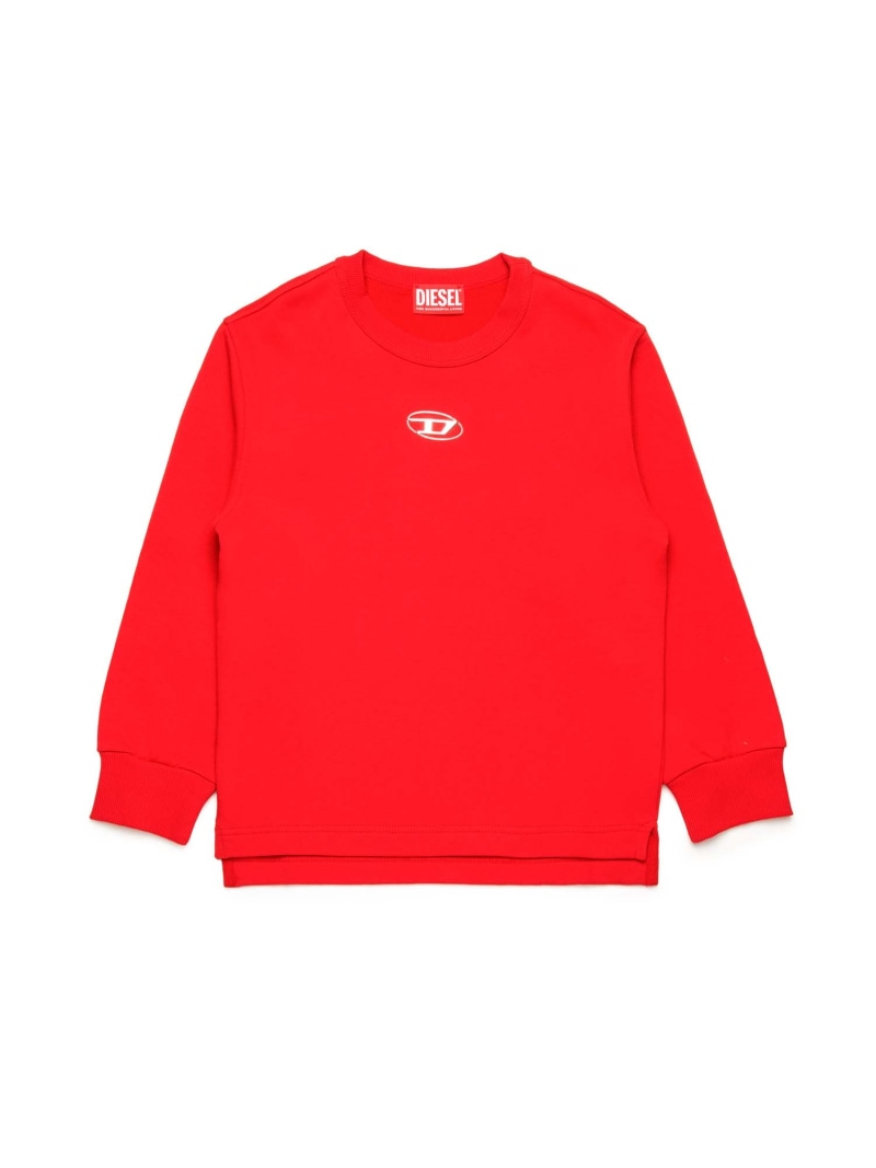 【SALE／57%OFF】DIESEL DIESEL ディーゼル Kids \u0026 Junior ワンポイントブランドロゴスウェットプルオーバー シフォン トップス スウェット・トレーナー 黒いこと 赤いこと【RBA_E】【貨物輸送無料】