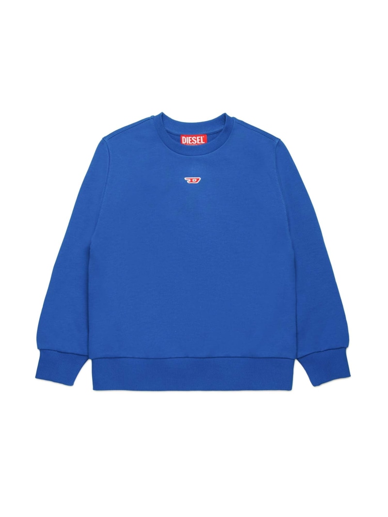 【SALE／56%OFF】DIESEL DIESEL ディーゼル Kids \u0026 Junior ワンポイントブランドロゴスウェットプルオーバー シフォン トップス スウェット・トレーナー 薄墨色 青み【RBA_E】【貨物輸送無料】