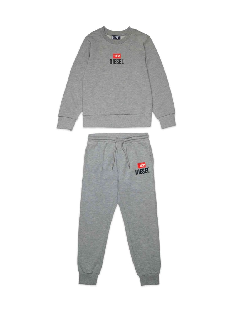 【SALE／38%OFF】DIESEL DIESEL ディーゼル Kids \u0026 Junior ワンポイントブランドロゴスウェットセットアップ シフォン トップス スウェット・トレーナー 黒いこと 薄墨色【RBA_E】【貨物輸送無料】