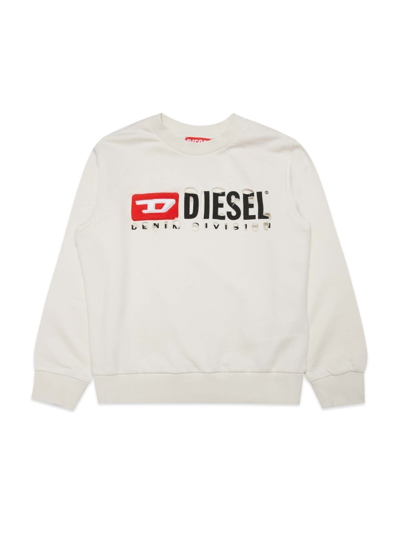 【SALE／62%OFF】DIESEL DIESEL ディーゼル Kids \u0026 Junior ブランドロゴスウェットプルオーバー シフォン トップス スウェット・トレーナー 白いこと【RBA_E】【貨物輸送無料】