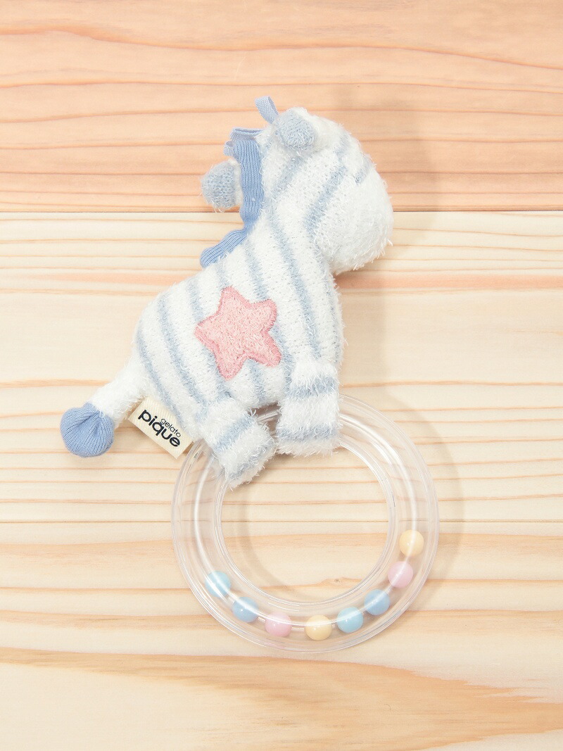 楽天市場 Gelato Pique スムーズィーbabyシマウマガラガラ ジェラートピケ マタニティー ベビー ファッショングッズ ブルー ピンク Rakuten Fashion Kids