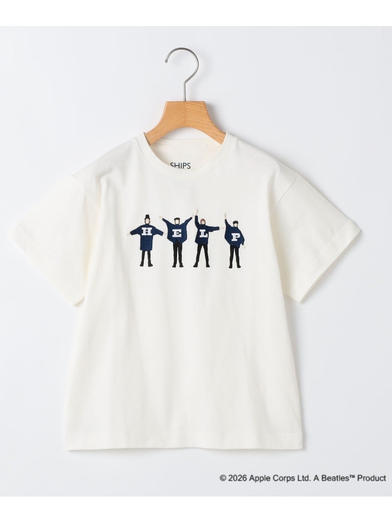 SHIPS KIDS SHIPS KIDS:140~160cm /【THE BEATLES(ザ・ビートルズ)】半袖 Tシャツ シップス トップス カットソー・Tシャツ ホワイト ネイビー【送料無料】