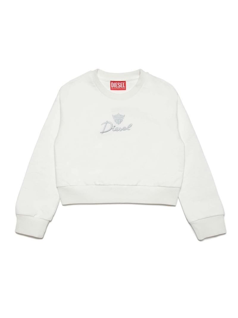 【SALE／62%OFF】DIESEL DIESEL ディーゼル Kids \u0026 Junior ブランドロゴスウェットプルオーバー シフォン トップス スウェット・トレーナー 白いこと【RBA_E】【貨物輸送無料】