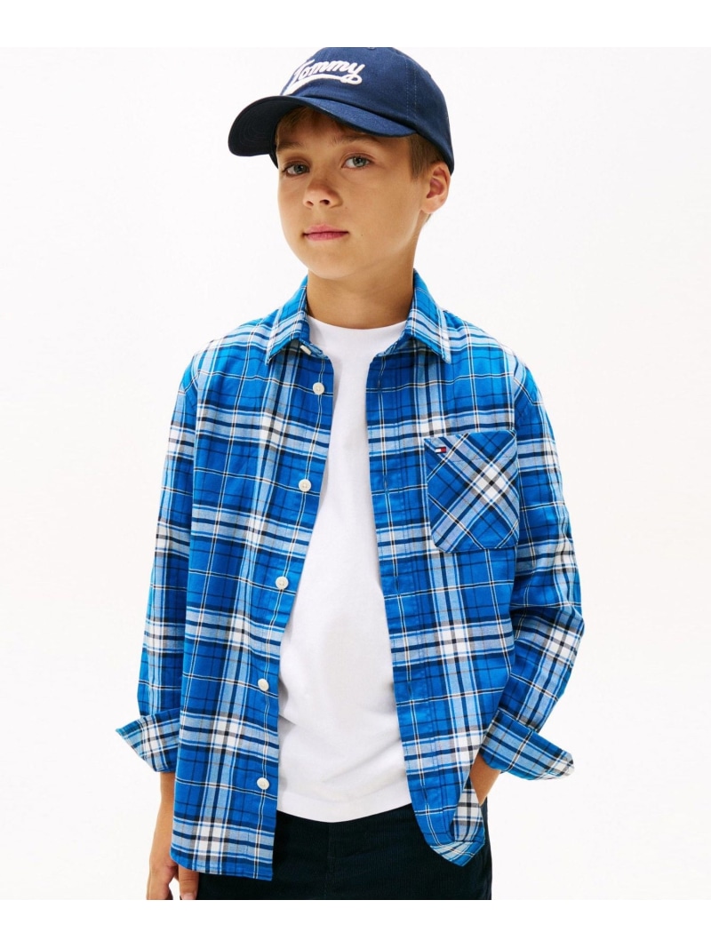 【SALE／40%OFF】TOMMY HILFIGER BOYS トミーグラフィックチェックシャツ トミーヒルフィガー トップス シャツ・ブラウス ブラック【RBA_E】【送料無料】