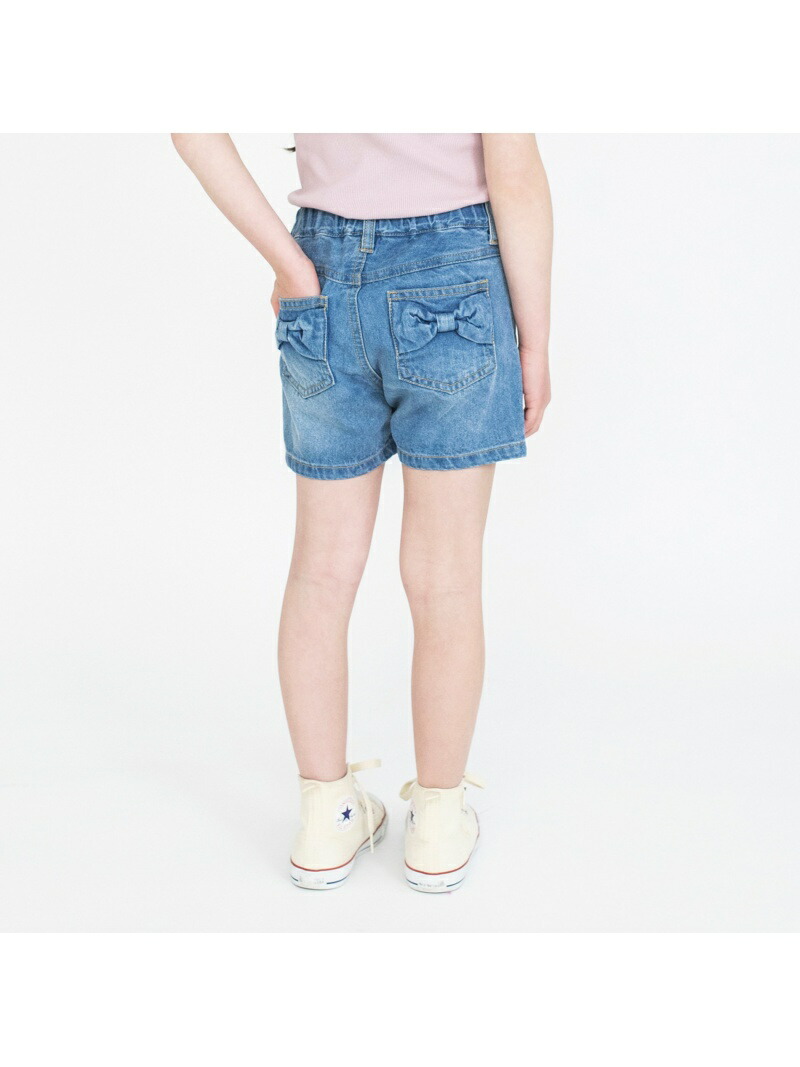 Branshes リボンポケットデニムショートパンツ ブランシェス