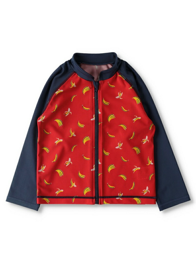 楽天市場 Sale 50 Off Branshes バナナ柄ラッシュガード ブランシェス スポーツ 水着 水着 レッド ブルー Rba E Rakuten Fashion Kids