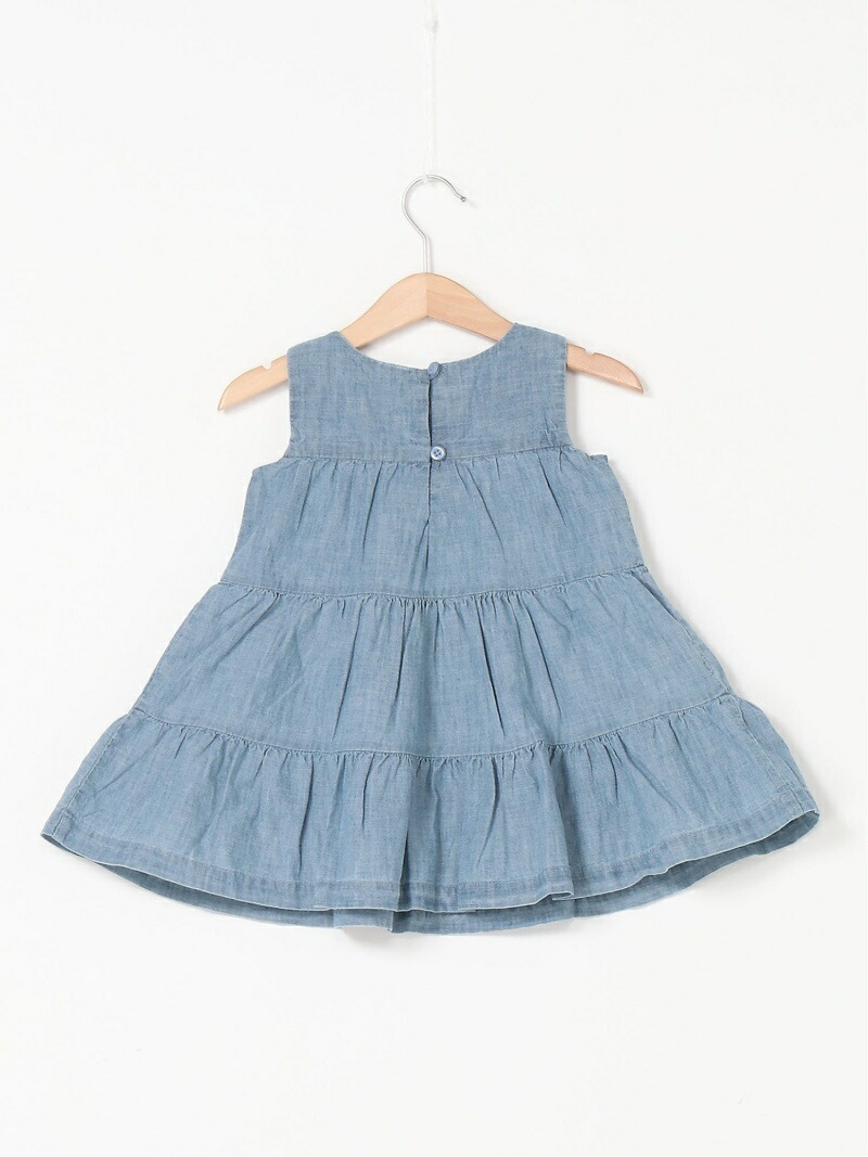 楽天市場 Gap K ティアード シャンブレー ワンピース 幼児 ギャップ ワンピース キッズワンピース ブルー ブラウン レッド Rakuten Fashion Kids