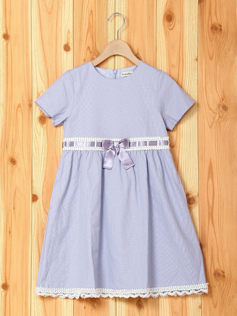 楽天市場 Sale 50 Off Branshes キメ服 半袖ワンピース ブランシェス ワンピース キッズワンピース ブルー ピンク Rba E Rakuten Fashion Kids