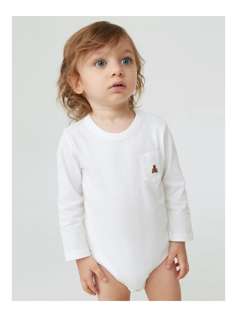GAP (K) 100% Organic Cotton Blannan Favorite Bodysuit (Baby Setup Compatible) Gap Maternity Wear Baby Products Rompers Coveralls White Navy Grey