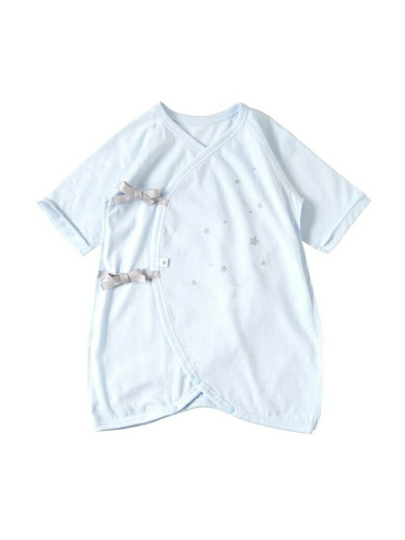 10mois K ディモワ マタニティー 50 60cm 星プリントブルー コンビ肌着 10mois K ディモワ マタニティー 50 60cm 星プリントブルー コンビ肌着