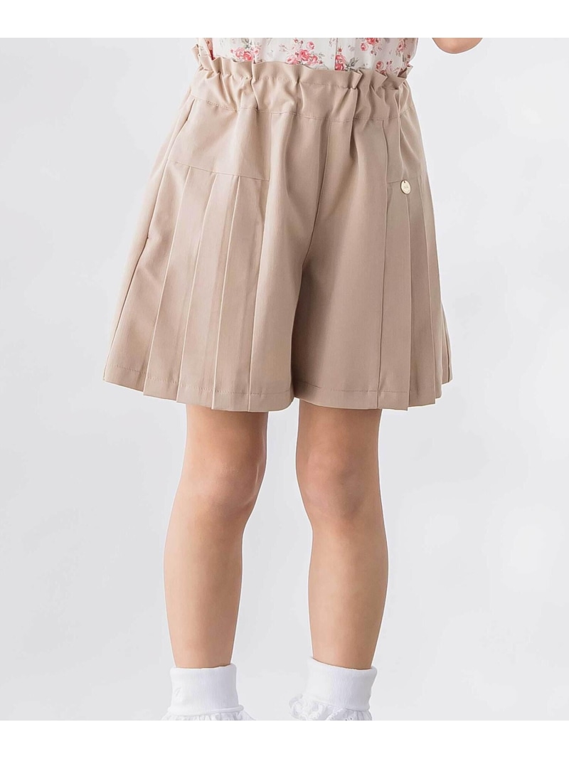 BeBe Petits Pois Vert サイドタックキュロットパンツ(100~150cm) ベベ オンライン ストア パンツ キュロット ベージュ ブラック【送料無料】｜ Fashion Kids