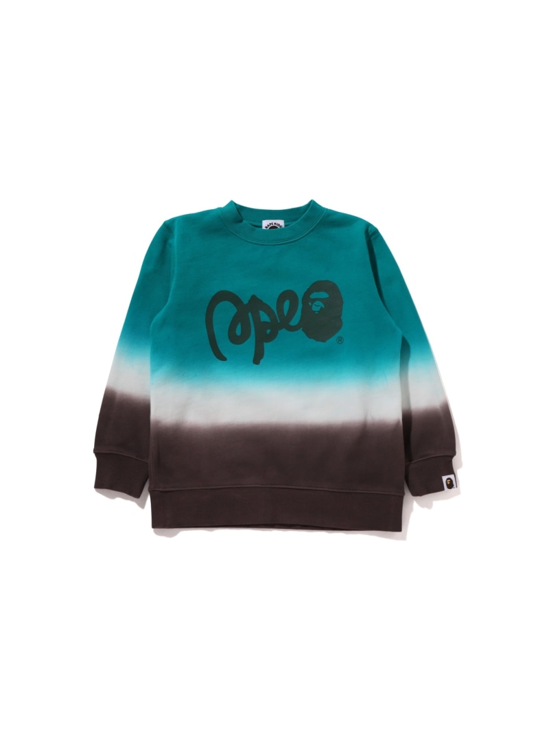 【SALE／30%OFF】A BATHING APE PIRATE STORE GRADATION BAPE CREWNECK SWEATSHIRT ア ベイシング エイプ パイレーツストア トップス スウェット・トレーナー 赤いこと 緑であること【RBA_E】【貨物輸送無料】