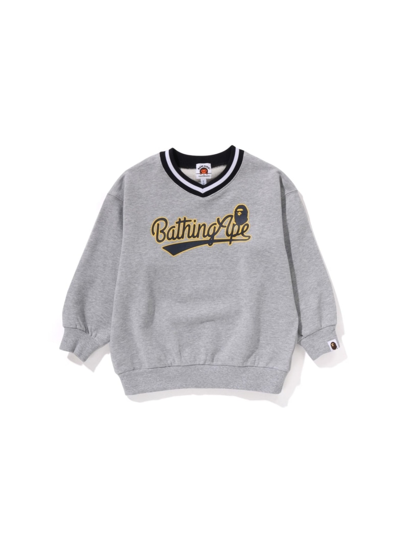 【SALE／30%OFF】A BATHING APE PIRATE STORE BASEBALL LOGO RELAXED FIT V-NECK SWEATSHIRT ア ベイシング エイプ パイレーツストア トップス スウェット・トレーナー 薄墨色 米国海軍【RBA_E】【貨物輸送無料】