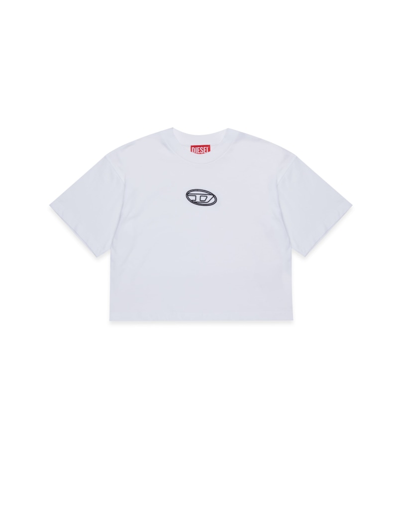 DIESEL キッズ プルオーバー TIXAN ディーゼル トップス カットソー・プルオーバー 白いこと 黒いこと サクラ色【貨物輸送無料】
