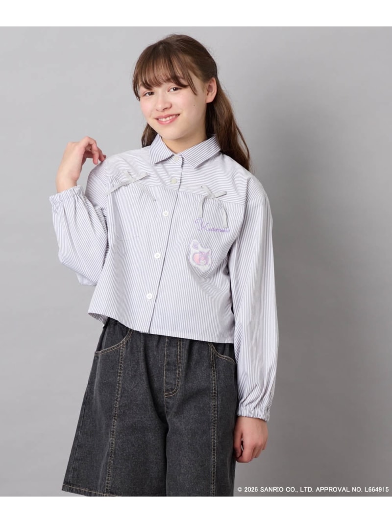 a.v.v [120-150]【数量限定】[シナモロール&クロミ]ストライプシャツ アー・ヴェ・ヴェ トップス シャツ・ブラウス【送料無料】