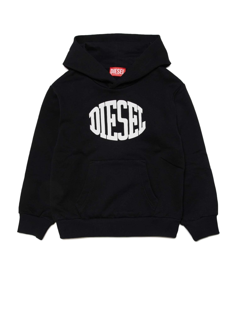 【SALE／62%OFF】DIESEL DIESEL ディーゼル Kids \u0026 Junior ブランドロゴパーカーフーディー シフォン トップス パーカー・フーディー 黒いこと【RBA_E】【貨物輸送無料】