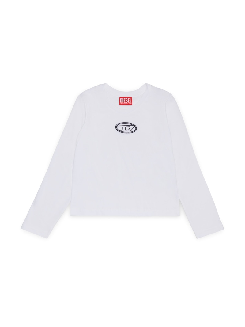 【SALE／40%OFF】DIESEL キッズ 長袖プルオーバー TIVALSYLS ディーゼル トップス カットソー・プルオーバー 黒いこと 白いこと サクラ色【RBA_E】【貨物輸送無料】
