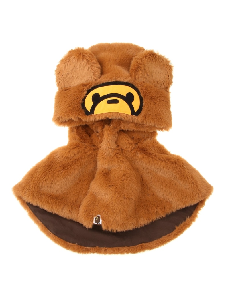 A BATHING APE BABY MILO FLUFFY CAPE ア ベイシング エイプ 帽子 ハット ブラウン【送料無料】