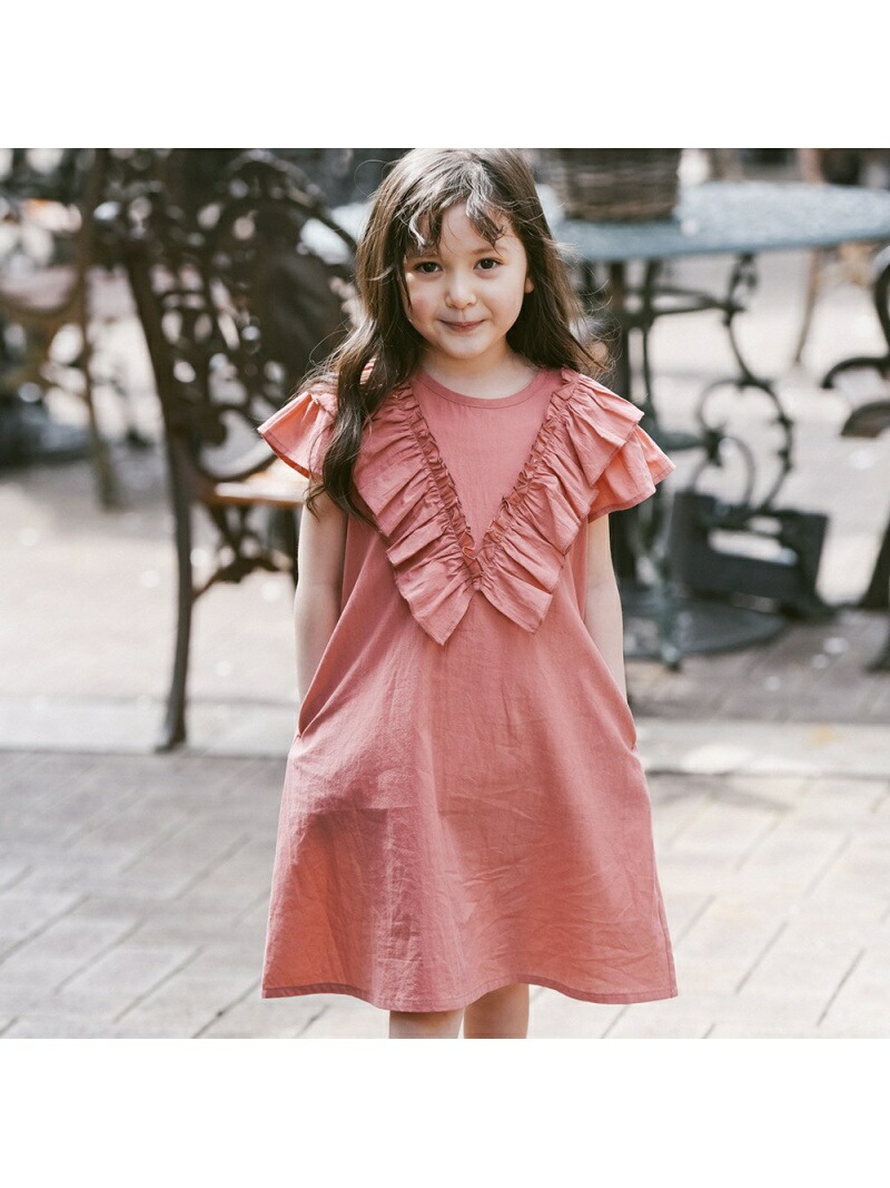 Branshes フリル半袖ワンピース ワンピース ブランシェス Branshes フリル半袖ワンピース ワンピース ブランシェス