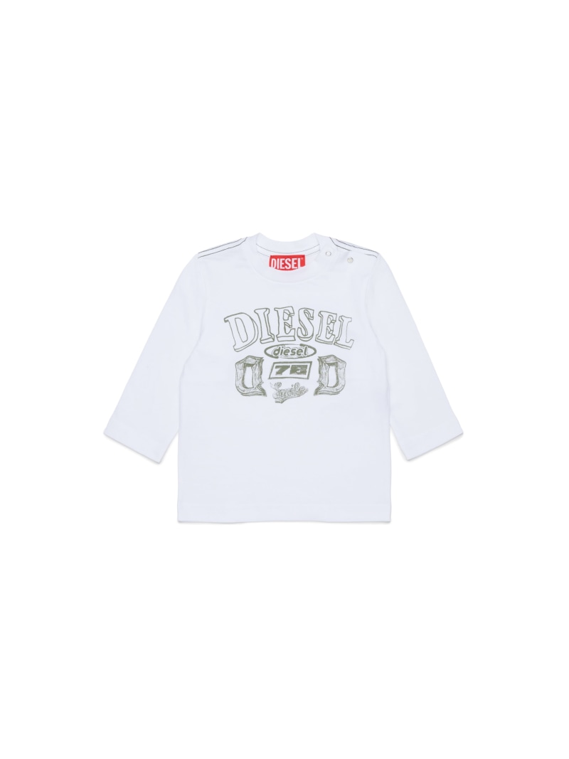 DIESEL ベビー 長袖Tシャツ TBANB ディーゼル トップス カットソー・Tシャツ ホワイト【送料無料】| Fashion Kids