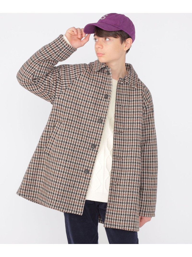 【SALE/35%OFF】SHIPS KIDS SHIPS KIDS:145~160cm / ガンクラブチェック ステンカラー コート シップス ジャケット・アウター ステンカラーコート ブラウン【RBA_E】【送料無料】| Fashion Kids