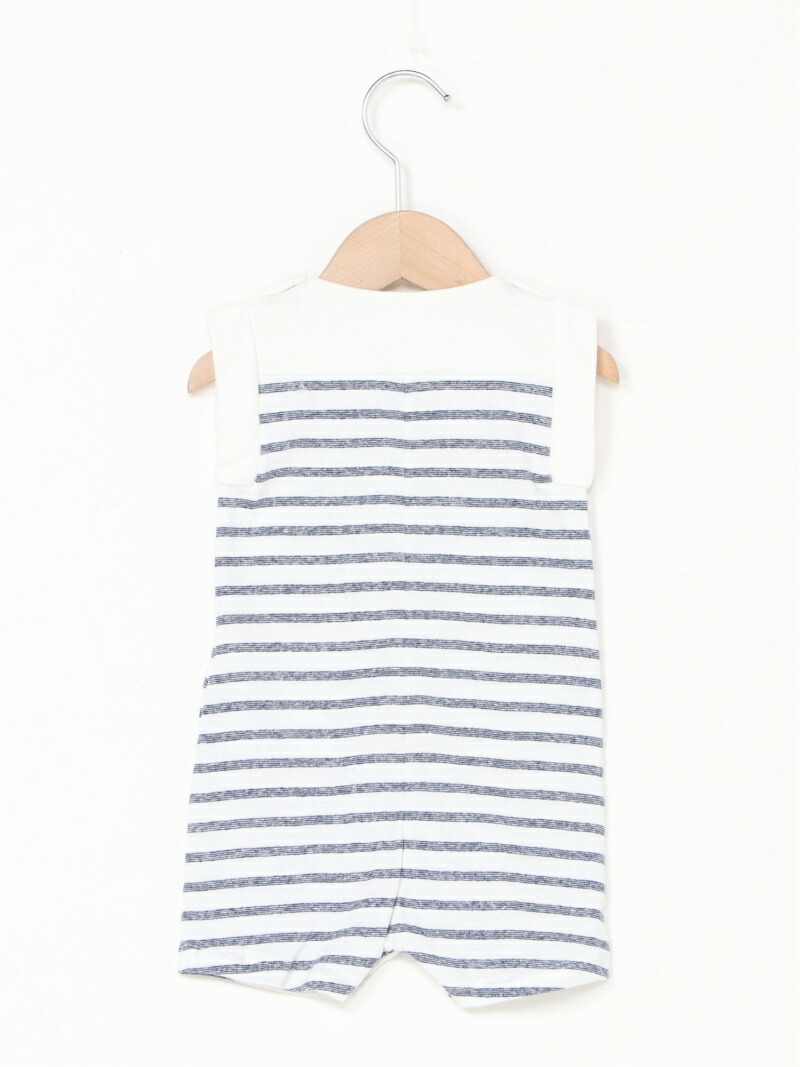 Petit Bateau K コットンリネンボーダーノースリーブロンパース プチバトー 壱平穏さ キッズワンピース 貨物輸送無料 Petit Bateau キッズ ワンピース プチバトー Damienrice Com