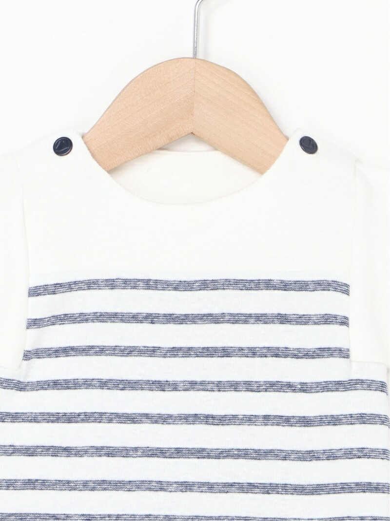 Petit Bateau K コットンリネンボーダーノースリーブロンパース プチバトー 壱平穏さ キッズワンピース 貨物輸送無料 Petit Bateau キッズ ワンピース プチバトー Damienrice Com