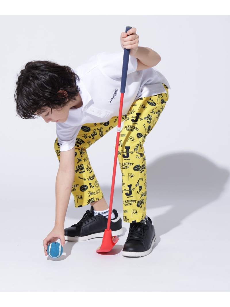 Jack Bunny!! PEストレッチ ロゴプリントロングパンツ (ジュニア) ジャックバニー パンツ その他のパンツ イエロー ネイビー【送料無料】