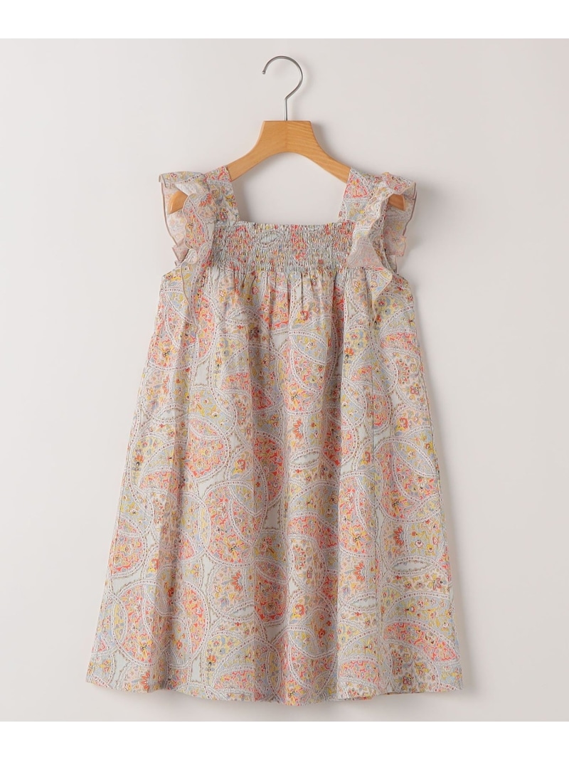 SHIPS KIDS SHIPS KIDS:140cm / リバティ ノースリーブ ワンピース シップス ワンピース・ドレス ワンピース パープル レッド【送料無料】