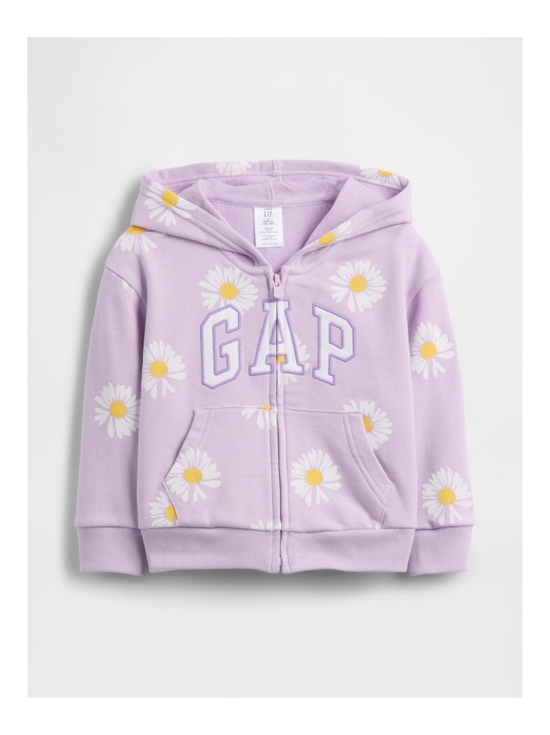 GAP (K)babyGap リラックスフィット GAPロゴ フレンチテリー ジップアップパーカー ギャップ トップス パーカー・フーディー ベージュ パープル【送料無料】