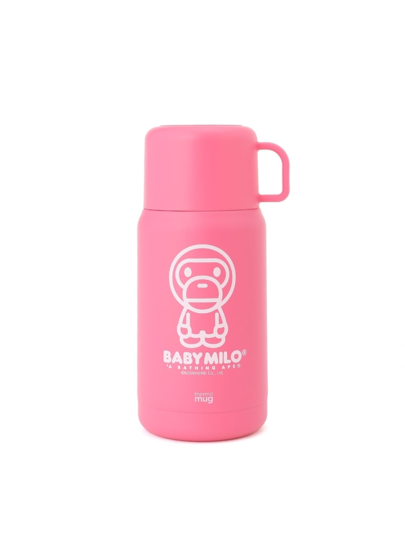 A BATHING APE BABY MILO WATER BOTTLE ア ベイシング エイプ 食器・膳立て物の具・御厨子所備品 吸い筒・マグボトル サクラ色 青色【貨物輸送無料】