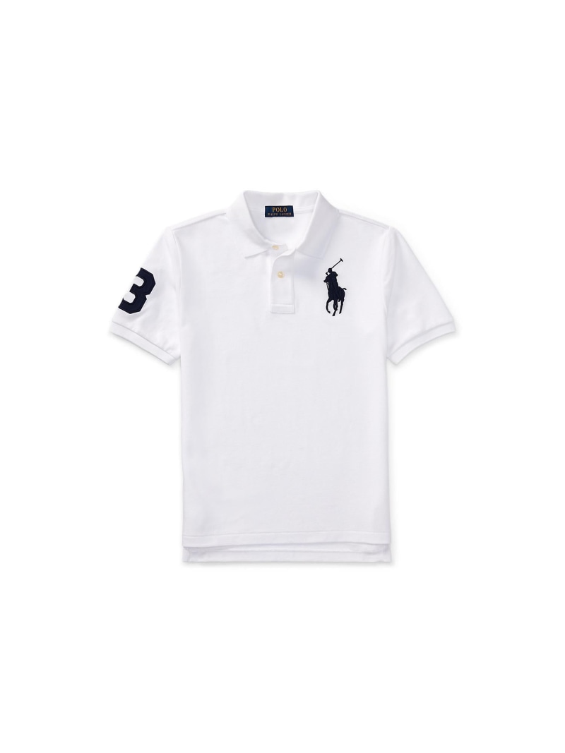 POLO RALPH LAUREN (ボーイズ 8才~20才)Big Pony コットン メッシュ ポロシャツ ラルフローレン トップス ポロシャツ ホワイト【送料無料】