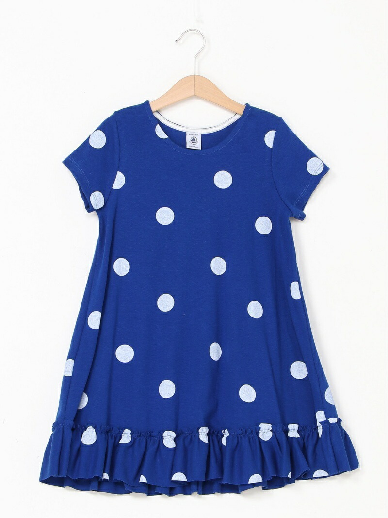 Petit Bateau K コットンリネンぽち刷り出す半袖ワン剥き身 プチバトー ワンピース キッズワンピース 貨物輸送無料 Petit Bateau キッズ ワンピース プチバトー Damienrice Com