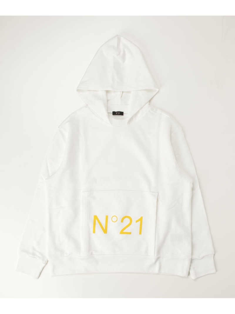 【SALE／50%OFF】N21 N&deg;21 ヌメロ ヴェントゥーノ Kids & Junior ブランドロゴパーカーフーディー シフォン トップス パーカー・フーディー ホワイト【RBA_E】【送料無料】｜ Fashion Kids