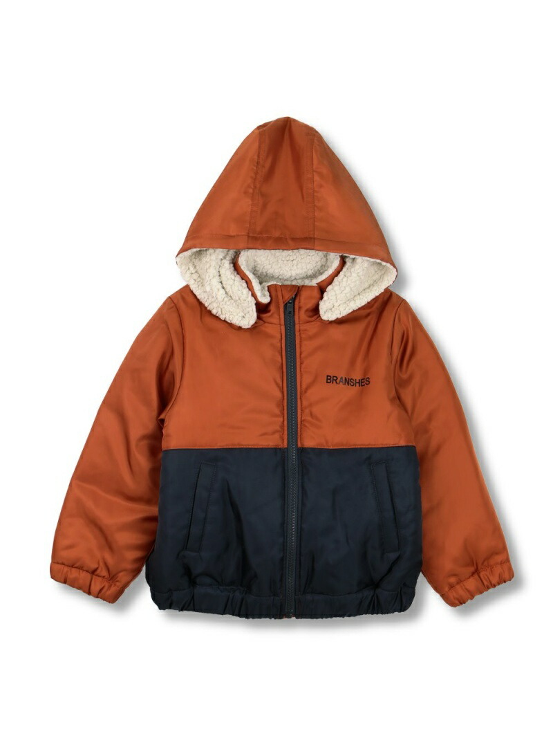 楽天市場 Branshes 配色切り替え中綿アウター ブランシェス コート ジャケット ブルゾン オレンジ ネイビー 送料無料 Rakuten Fashion Kids